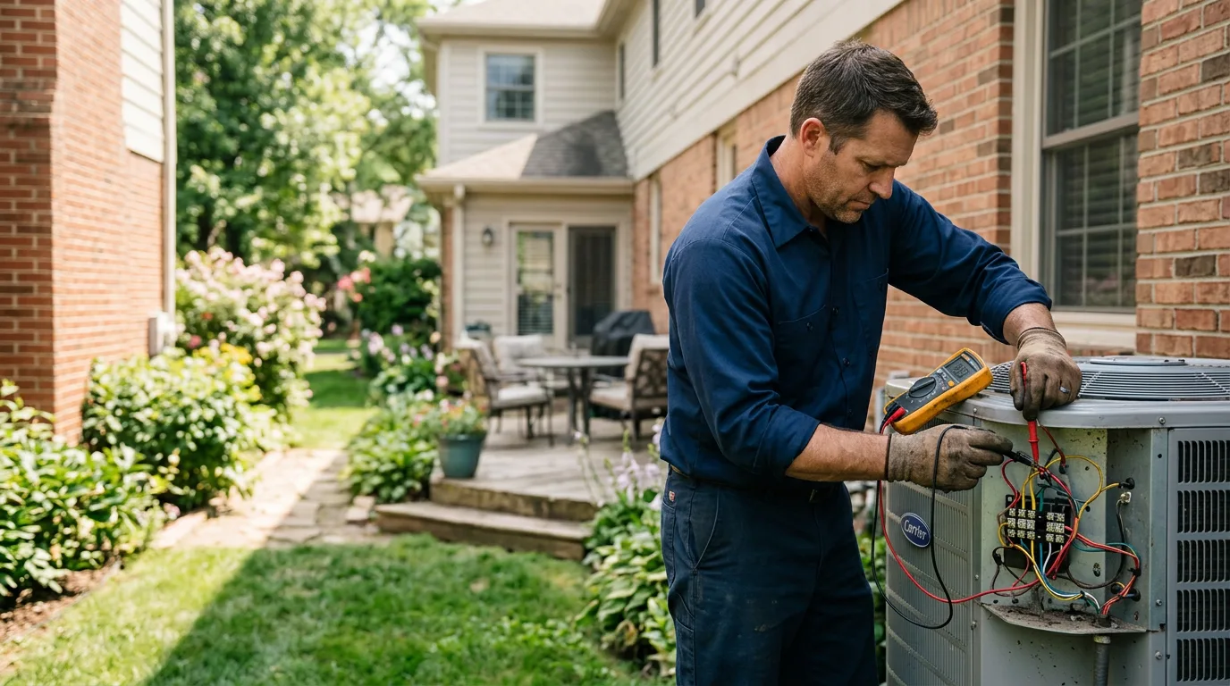 HVAC technician working near Sadsburyville, PA